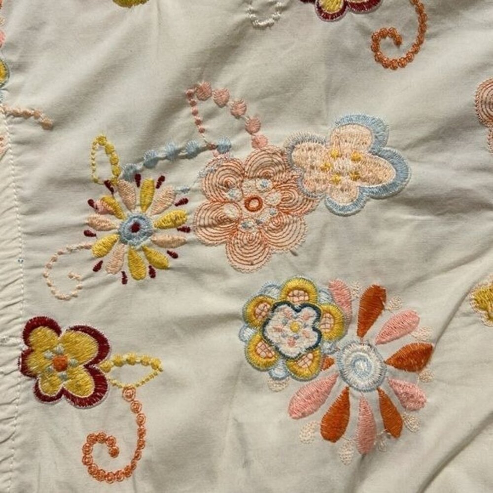 Johnny Was Embroidered Floral Blazer Small Boho Cottagecore Colorful Hippie - Picture 11 of 13